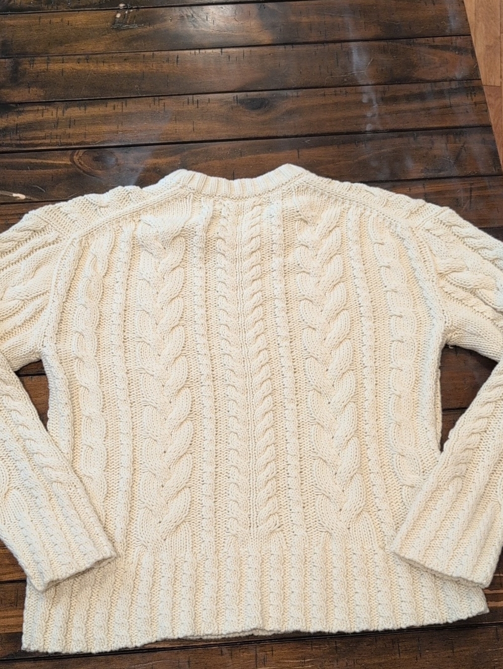 J. Crew Cable Knit Crew Neck Sweater Cotton - Picture 6 of 6